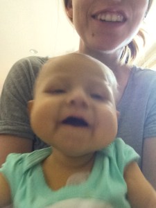 Sorry this is fuzzy but she moves constantly now that she's trying to sit more often!